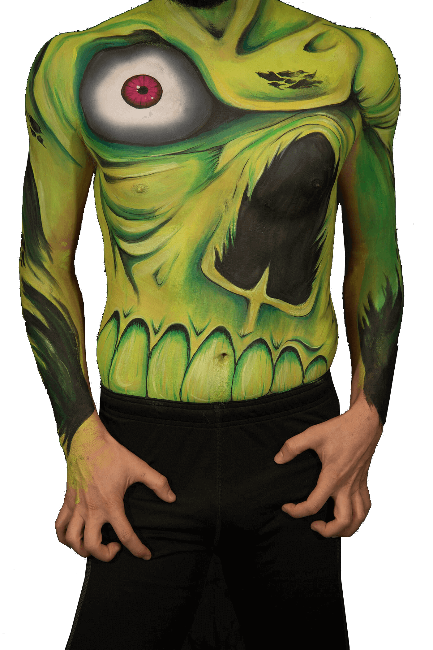 The Midwest Artists Xtravaganza - Monster Body Painting on man model